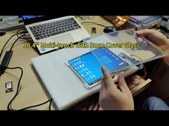 10.4インチ 耐衝撃性 静電容量方式タッチパネル、3mm強化カバーガラス採用